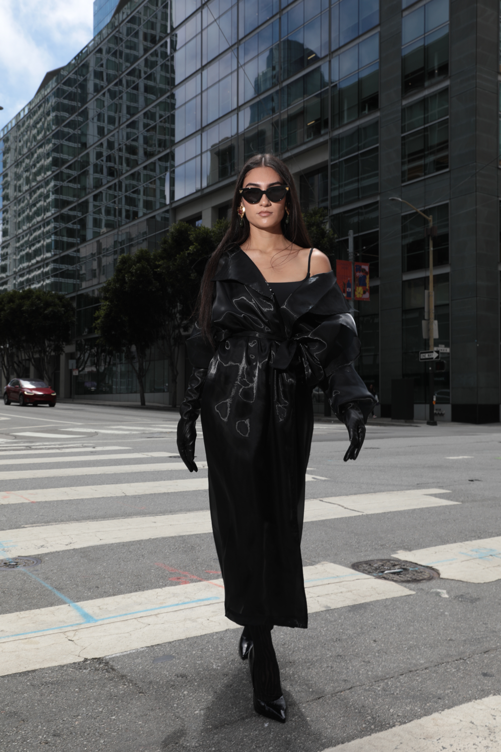 Sheer Organza Trench Coat | Hawa | AZALI